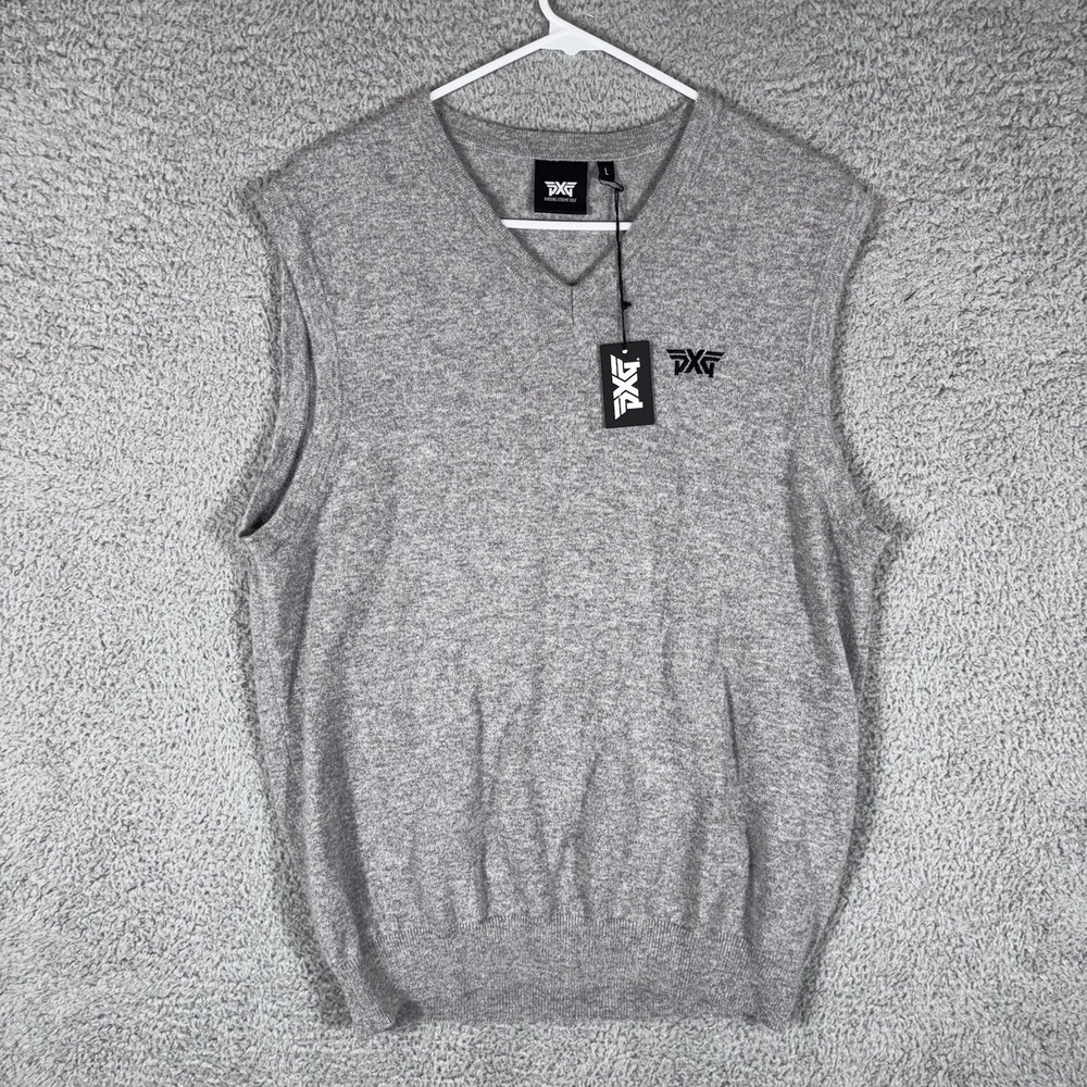PXG Parsons Xtreme Golf Cashmere Sweater Vest Mens L Gray *New w/Tags* $250 MSRP